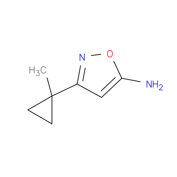 3-(1-methylcyclopropyl)-1,2-oxazol-5-amine 化学構造式