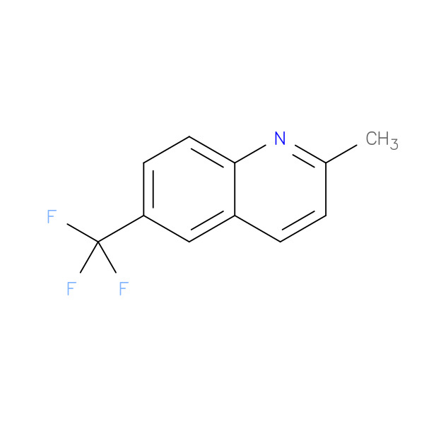 2-Methyl-6-(trifluoromethyl)quinoline 化学構造式