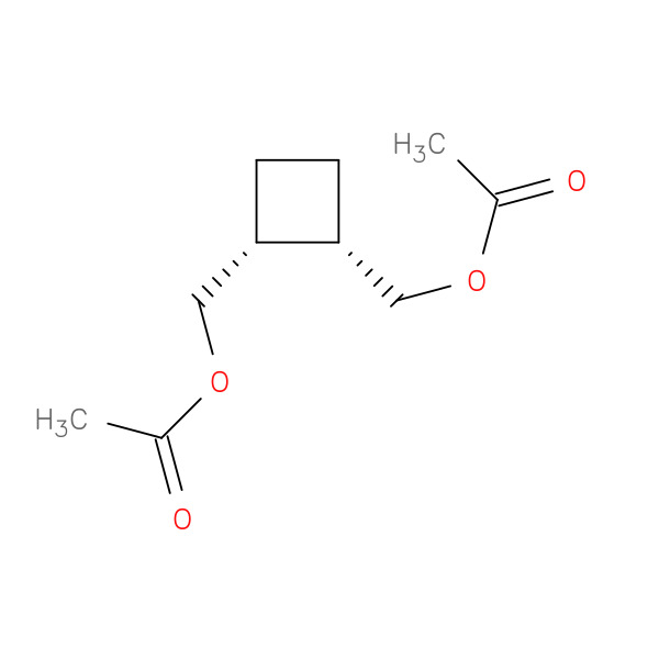 1,2-Cyclobutanedimethanol, diacetate, cis- 化学構造式