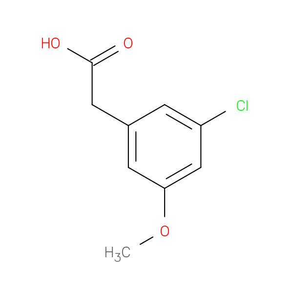 (3-CHLORO-5-METHOXYPHENYL)ACETIC ACID 化学構造式