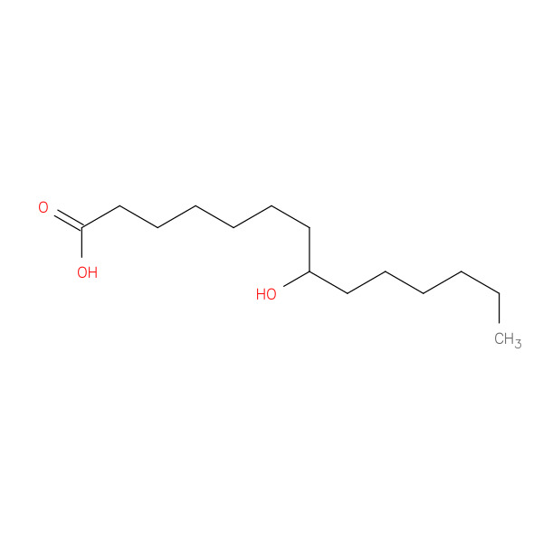 8-HydroxytetradecanoicAcid 化学構造式