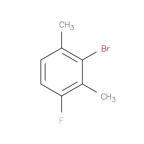 2-Bromo-4-fluoro-1,3-dimethylbenzene 化学構造式