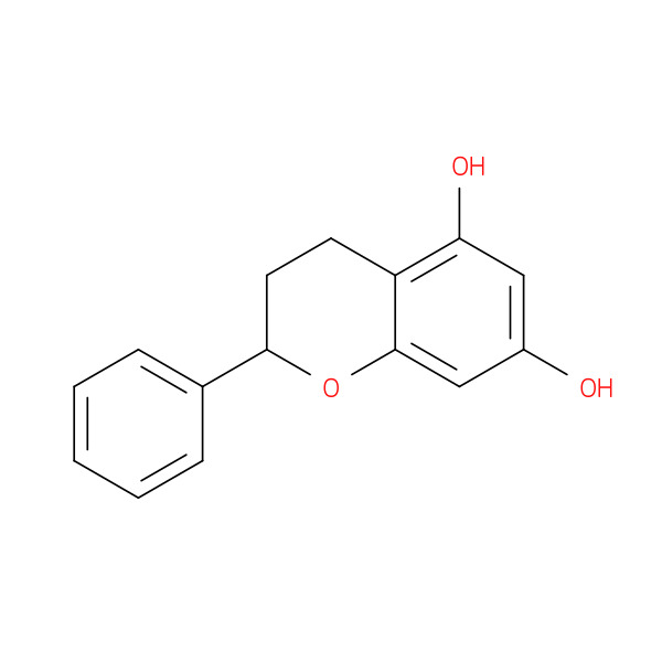 2-PhenylchroMan-5,7-diol 化学構造式