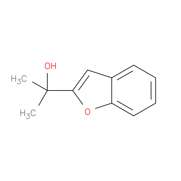 2-(Benzofuran-2-yl)propan-2-ol 化学構造式
