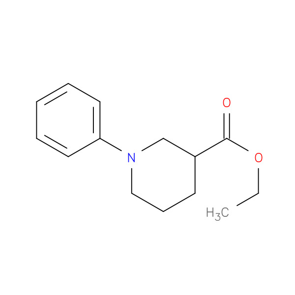 ETHYL 1-PHENYLPIPERIDINE-3-CARBOXYLATE 化学構造式