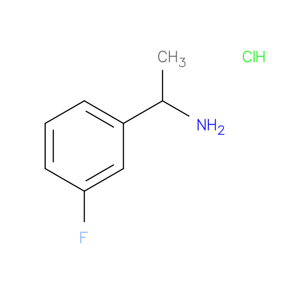 1-(3-Fluorophenyl)ethan-1-amine hydrochloride 化学構造式