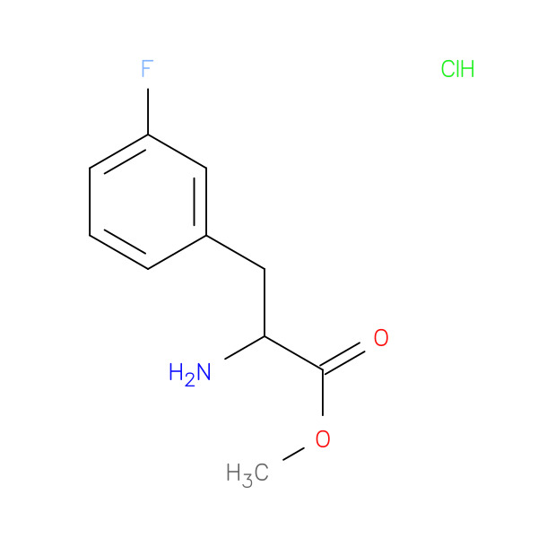 Methyl 2-amino-3-(3-fluorophenyl)propanoate hydrochloride 化学構造式