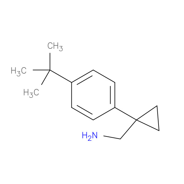 [1-(4-tert-butylphenyl)cyclopropyl]methanamine 化学構造式