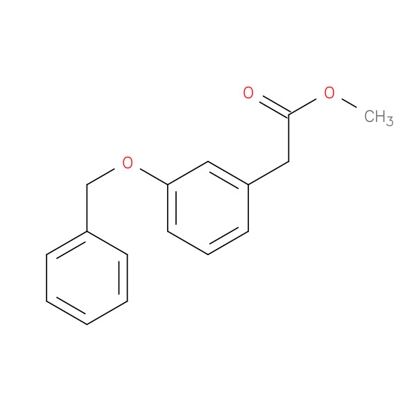 3-Benzyloxyphenylacetic acid methyl ester 化学構造式
