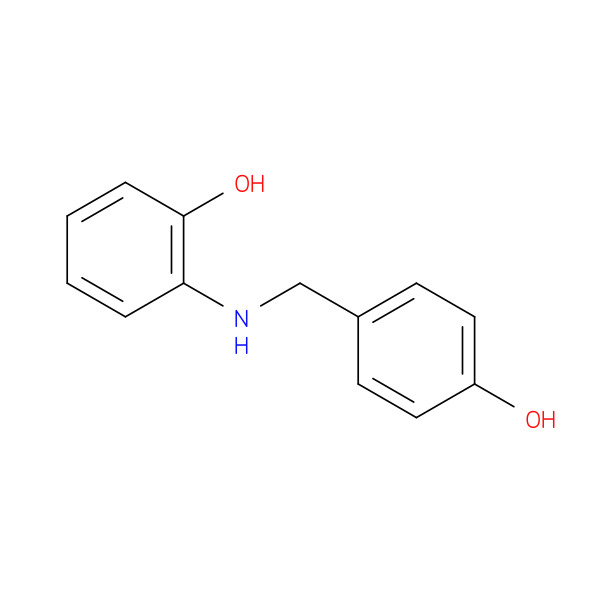 4-[(2-Hydroxy-phenylamino)-methyl]-phenol 化学構造式