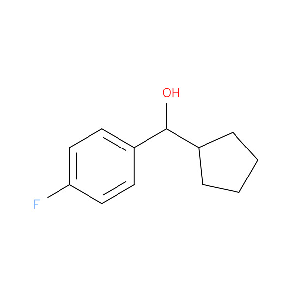 Cyclopentyl (4-fluorophenyl)methanol 化学構造式
