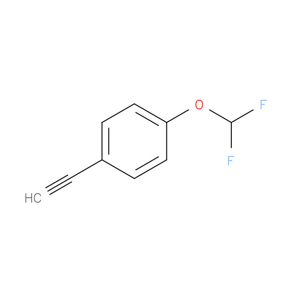 4-(Difluoromethoxy)phenylacetylene 化学構造式