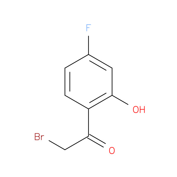 4-Fluoro-2-hydroxyphenacyl bromide 化学構造式