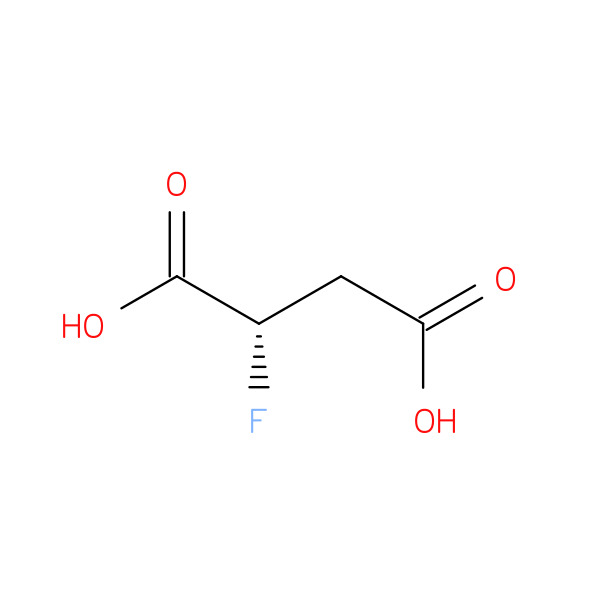 (S)-2-Fluorobutanedioic Acid 化学構造式