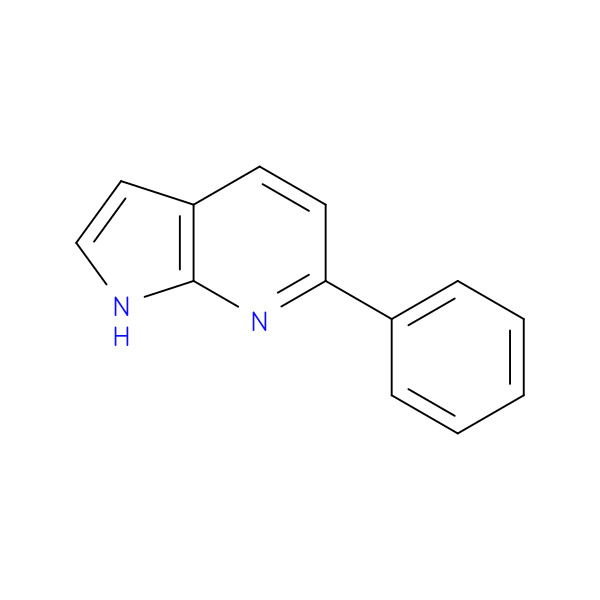6-Phenyl-1H-pyrrolo[2,3-b]pyridine 化学構造式