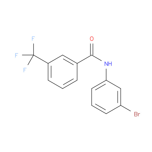 N-(3-Bromophenyl)-3-(trifluoromethyl)benzamide 化学構造式
