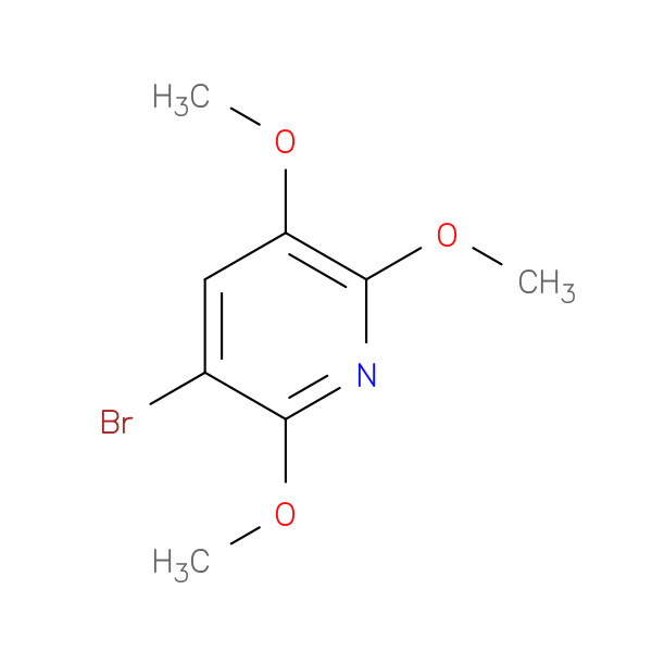 3-Bromo-2,5,6-trimethoxypyridine 化学構造式