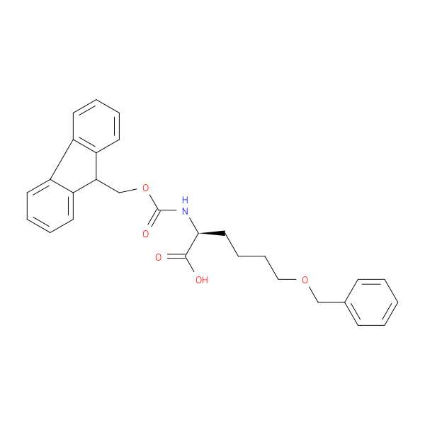N-​[(9H-​Fluoren-​9-​ylmethoxy)​carbonyl]​-​6-​(phenylmethoxy)​-​L-​norleucine 化学構造式