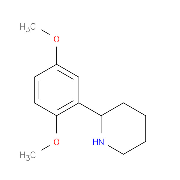 2-(2,5-dimethoxyphenyl)piperidine 化学構造式