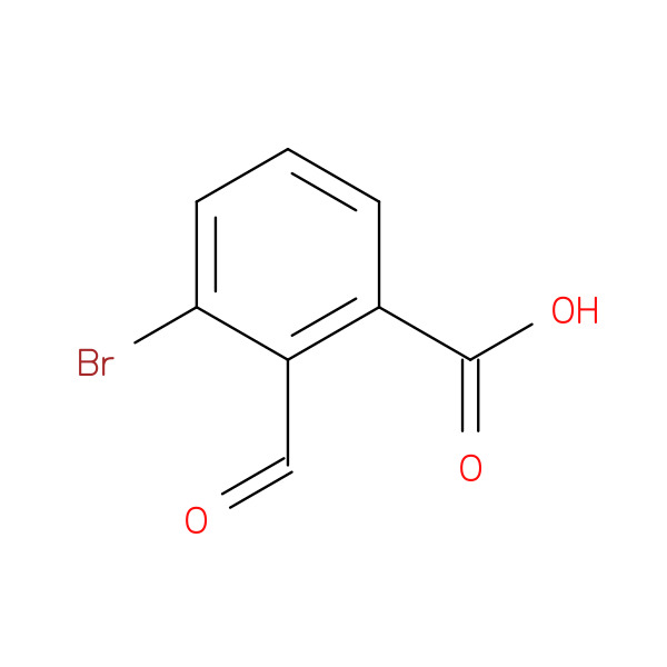 3-Bromo-2-formyl-benzoic acid 化学構造式
