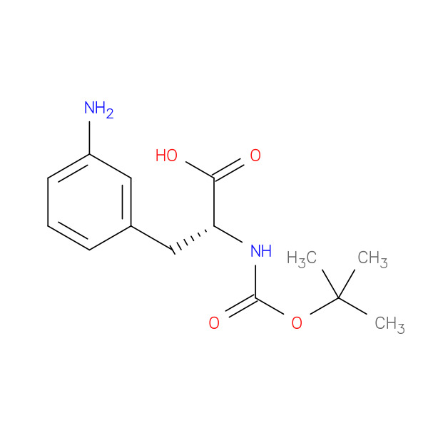 3-Amino-N-Boc-D-phenylalanine 化学構造式