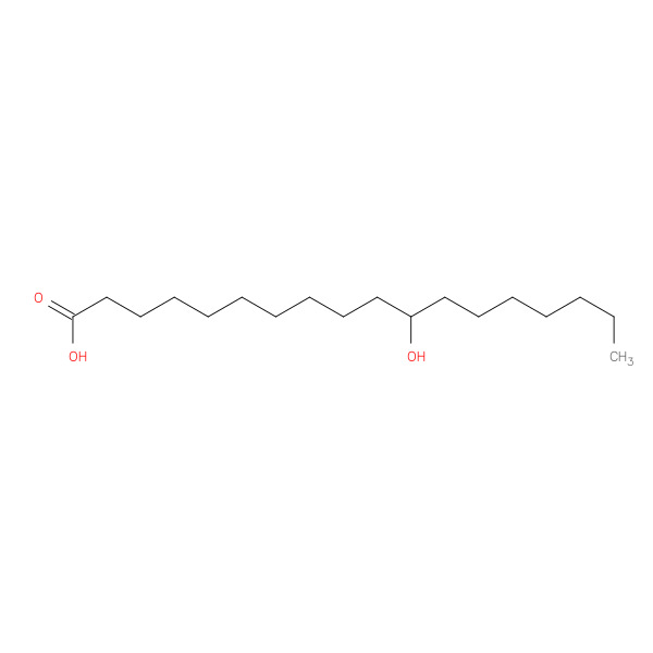 Octadecanoic acid, 11-hydroxy- 化学構造式