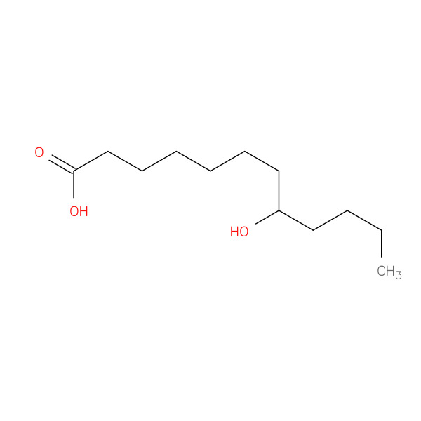 Dodecanoic acid, 8-hydroxy- 化学構造式