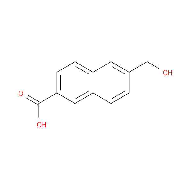 2-Naphthalenecarboxylic acid, 6-(hydroxymethyl)- 化学構造式