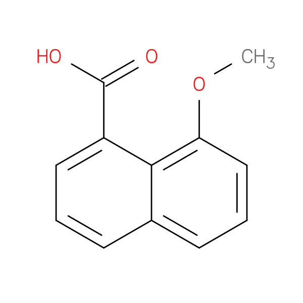 1-Naphthalenecarboxylic acid, 8-methoxy- 化学構造式