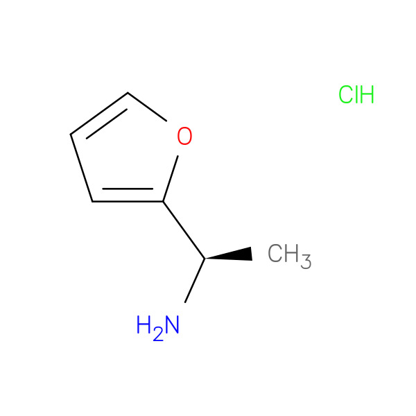 2-Furanmethanamine, a-methyl-, hydrochloride, (aR)- 化学構造式