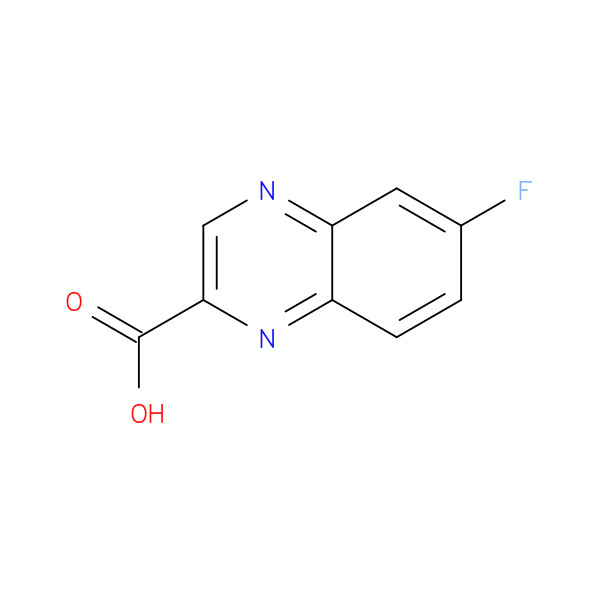 6-Fluoroquinoxaline-2-carboxylic acid 化学構造式