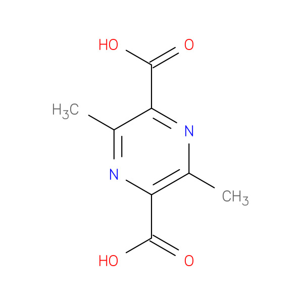 Dimethylpyrazine-2,5-dicarboxylic acid 化学構造式