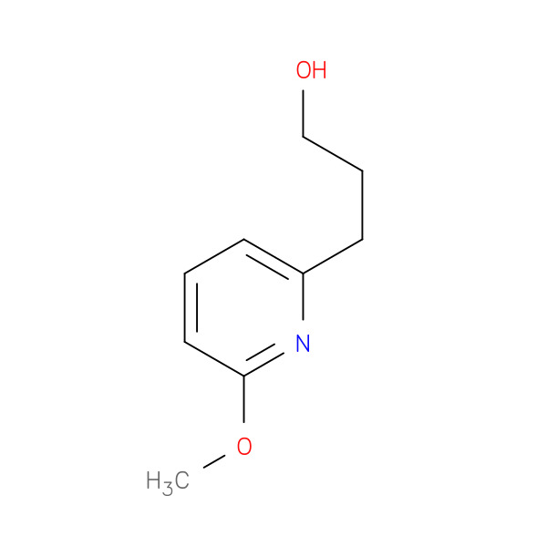 3-(6-Methoxypyridin-2-yl)propan-1-ol 化学構造式