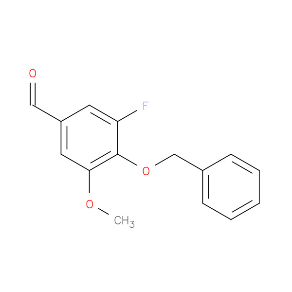 Benzaldehyde, 3-fluoro-5-methoxy-4-(phenylmethoxy)- 化学構造式