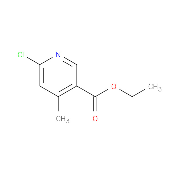 Ethyl 6-chloro-4-methylnicotinate 化学構造式