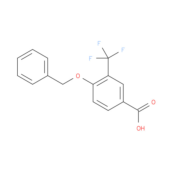 4-Benzyloxy-3-trifluoromethyl-benzoic acid 化学構造式