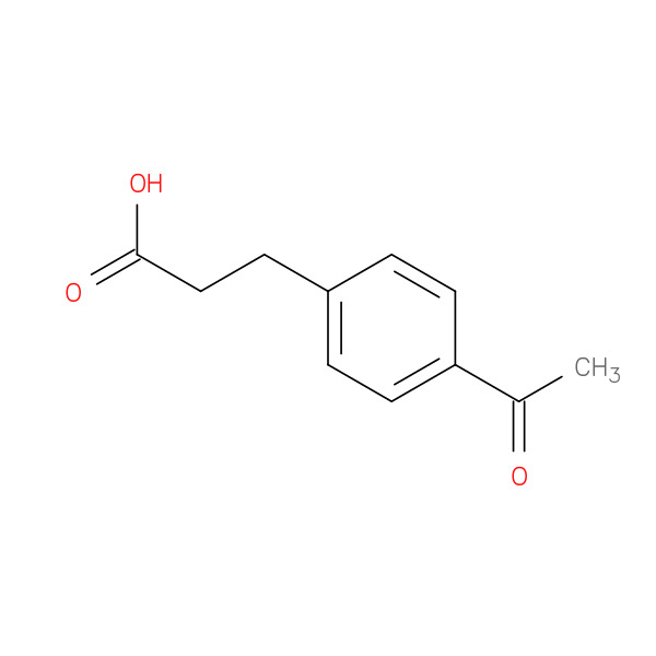 3-(4-Acetylphenyl)propanoicacid 化学構造式
