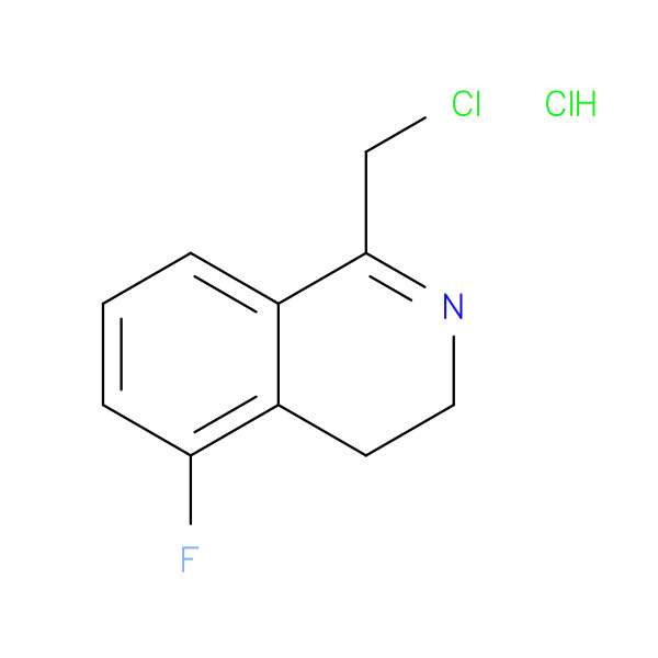 Isoquinoline, 1-(chloromethyl)-5-fluoro-3,4-dihydro-, hydrochloride 化学構造式