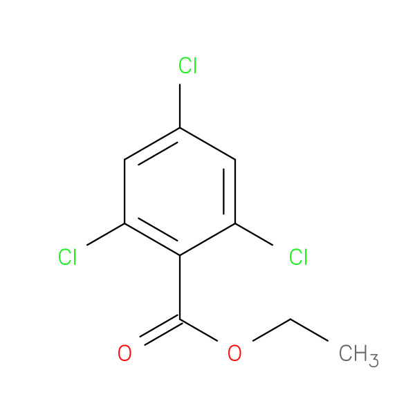 2,4,6-Trichlorobenzoic acid ethyl ester 化学構造式