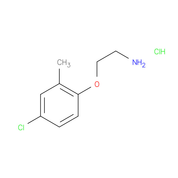 [2-(4-Chloro-2-methylphenoxy)ethyl]aminehydrochloride 化学構造式