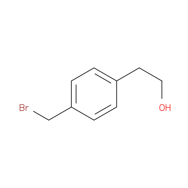 4-(Bromomethyl)benzeneethanol 化学構造式