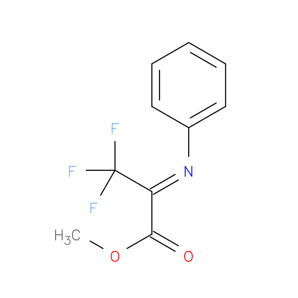 METHYL 3,3,3-TRIFLUORO-2-(PHENYLIMINO)PROPANOATE 化学構造式