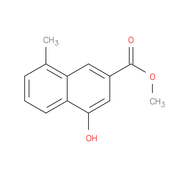 Methyl4-hydroxy-8-methyl-2-naphthoate 化学構造式