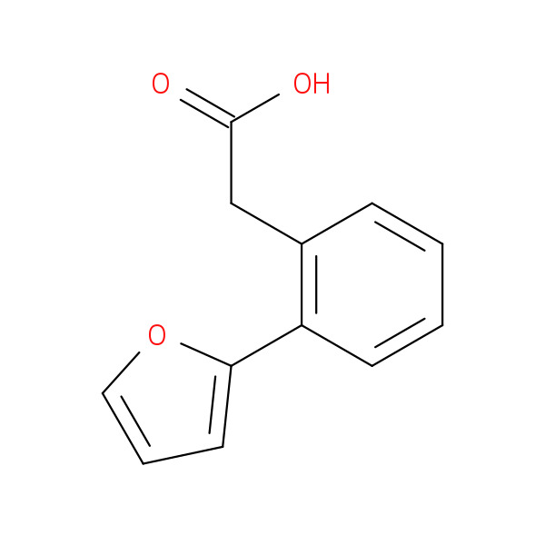 2-(2-Furanyl)benzeneaceticacid 化学構造式