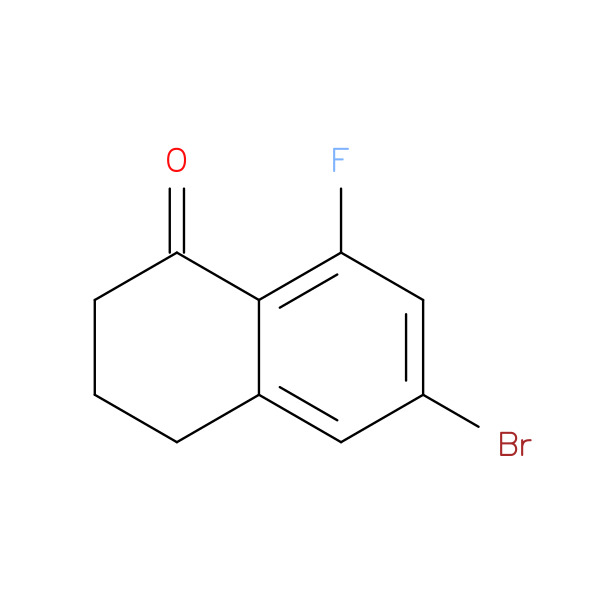 6-bromo-8-fluoro-1,2,3,4-tetrahydronaphthalen-1-one 化学構造式