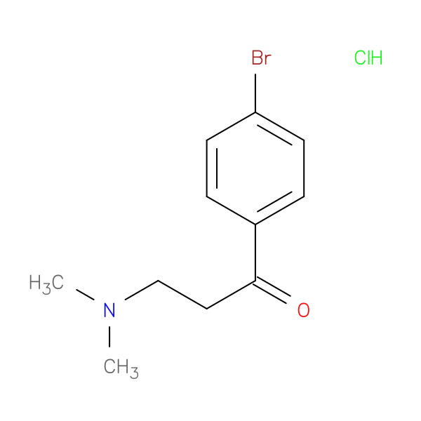 1-(4-Bromophenyl)-3-(dimethylamino)propan-1-onehydrochloride 化学構造式