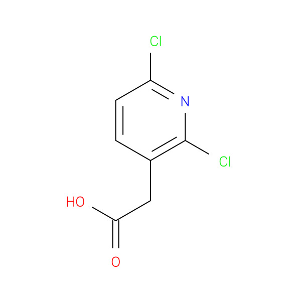 2-(2,6-dichloropyridin-3-yl)aceticacid 化学構造式