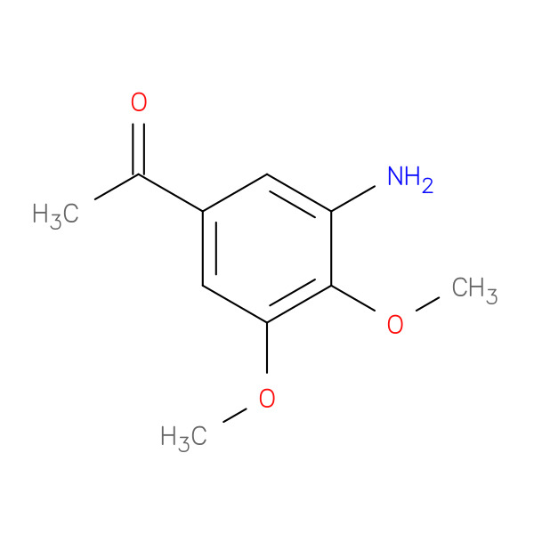 1-(3-Amino-4,5-dimethoxyphenyl)ethanone 化学構造式