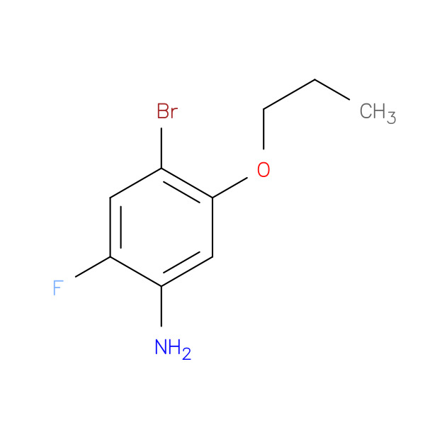 4-bromo-2-fluoro-5-propoxyaniline 化学構造式