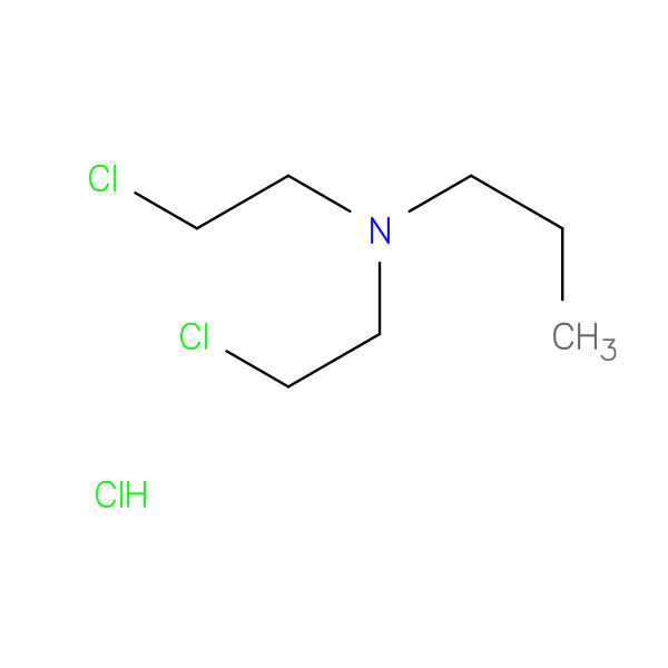 N,N-Bis(2-chloroethyl)propan-1-aminehydrochloride 化学構造式
